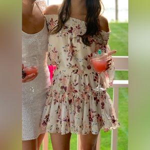 Misa Off Shoulder Mini Dress